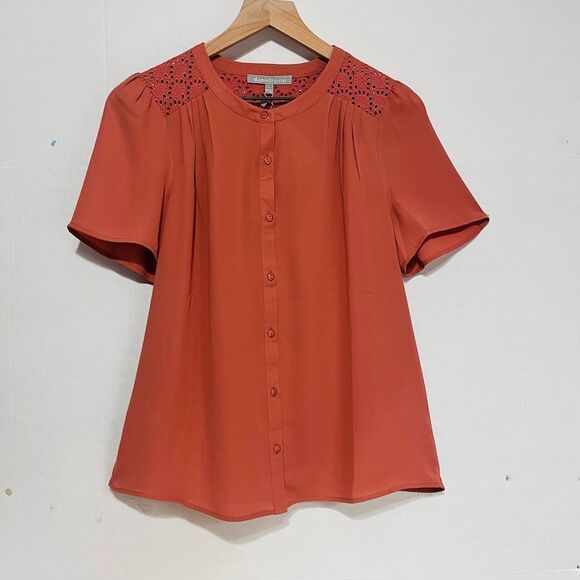 Daniel Rainn Jubilee Blouse  Burnt Orange   Size M   NWT - Picture 1 of 5